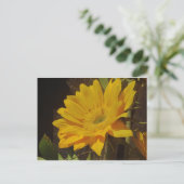 Gelbe Sonnenblume Postkarte (Stehend Vorderseite)