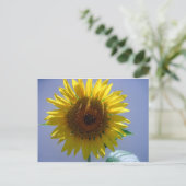 Gelbe Sonnenblume Postkarte (Stehend Vorderseite)