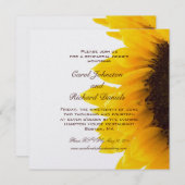 Gelbe Sonnenblume-Proben-Abendessen-Einladung Einladung (Vorne/Hinten)