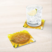 Gelbe Sonnenblume Rechteckiger Pappuntersetzer (Vor Ort)