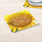 Gelbe Sonnenblume Rechteckiger Pappuntersetzer (angewinkelt)