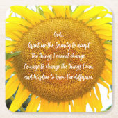 Gelbe Sonnenblume Rechteckiger Pappuntersetzer (Vorderseite)