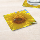 Gelbe Sonnenblume Rechteckiger Pappuntersetzer (angewinkelt)