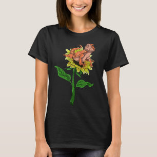 Gelbe Sonnenblume Reptile Hausbesitzerin Lizard Ba T-Shirt