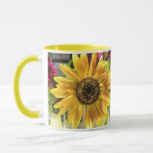 Gelbe Sonnenblume Ringer-Tasse Tasse (Links)