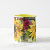Gelbe Sonnenblume Ringer-Tasse Tasse (Zentrum)