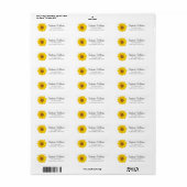Gelbe Sonnenblume Rücksendeadresse (Vorne)