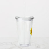 Gelbe Sonnenblume Rustikal Acryltrinkbecher (Rechts)