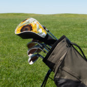 Gelbe Sonnenblume Rustikale Blume Golf Headcover (In SItu)