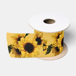 Gelbe Sonnenblume Satinband