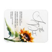 Gelbe Sonnenblume Save the Date Magnet (Horizontal)
