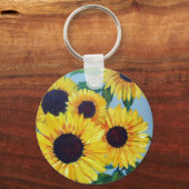 Gelbe Sonnenblume Schlüsselanhänger (Vorderseite)