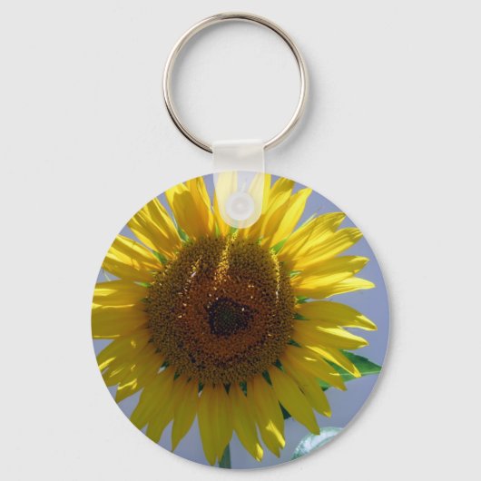 Gelbe Sonnenblume Schlüsselanhänger (Vorderseite)