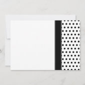Gelbe Sonnenblume Schwarz-weiß Polka Dot Wedding Einladung (Rückseite)