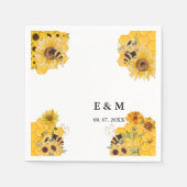 Gelbe Sonnenblume Serviette (Vorderseite)