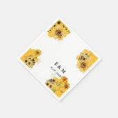 Gelbe Sonnenblume Serviette (Ecke)