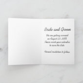 Gelbe Sonnenblume Sommer Hochzeitsankündigung Ankündigung (Innenseite)