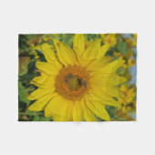 Gelbe Sonnenblume Sommerblüte Fleecedecke (Vorderseite (Horizontal))