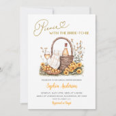 Gelbe Sonnenblume Sommerpikant-Brautparty Einladung (Vorderseite)