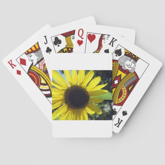 Gelbe Sonnenblume Spielkarten (Rückseite)