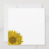 Gelbe Sonnenblume Streifen Hochzeit Probe Abendess Einladung (Rückseite)