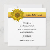 Gelbe Sonnenblume Streifen Hochzeit Probe Abendess Einladung (Vorderseite)