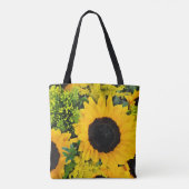 Gelbe Sonnenblume Tasche (Rückseite)