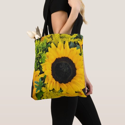 Gelbe Sonnenblume Tasche (Von Nahem)