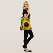 Gelbe Sonnenblume Tasche (Am Model)