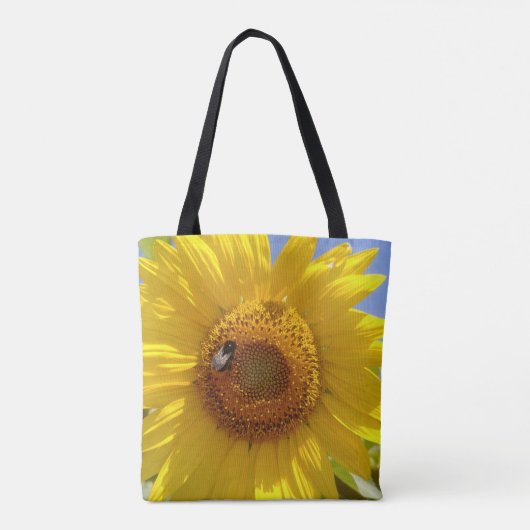 Gelbe Sonnenblume Tasche (Rückseite)