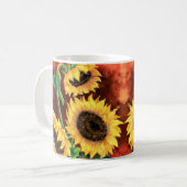 Gelbe Sonnenblume Tasse (Vorderseite Links)