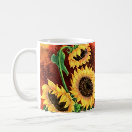 Gelbe Sonnenblume Tasse (Links)