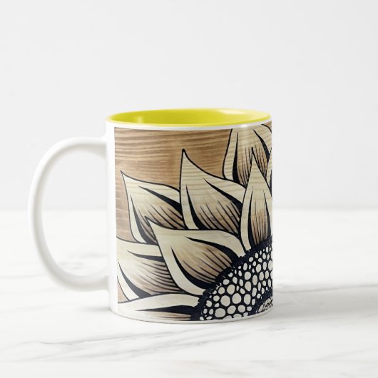 Gelbe Sonnenblume Tasse (Links)