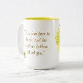 Gelbe Sonnenblume-Tasse der Tasse mit gelbem (Vorderseite Links)