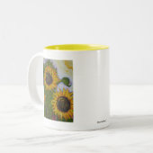 Gelbe Sonnenblume-Tasse Zweifarbige Tasse (Vorderseite Links)