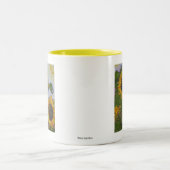Gelbe Sonnenblume-Tasse Zweifarbige Tasse (Mittel)