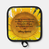 Gelbe Sonnenblume Topflappen (Vorderseite)