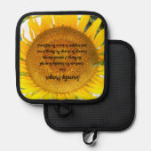 Gelbe Sonnenblume Topflappen (Vorderseite/Rückseite)