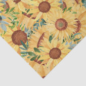 Gelbe Sonnenblume und Blätter Seidenpapier (Detail)