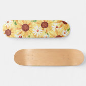 Gelbe Sonnenblume und Daisy Skateboard (Horizontal)