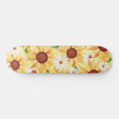 Gelbe Sonnenblume und Daisy Skateboard (Horizontal)