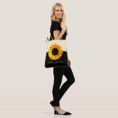 Gelbe Sonnenblume und Dots Tote Tasche (Am Model)