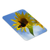 Gelbe Sonnenblume und Roter Admiral Butterfly Magnet (Rechte Seite)