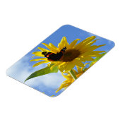 Gelbe Sonnenblume und Roter Admiral Butterfly Magnet (Linke Seite)
