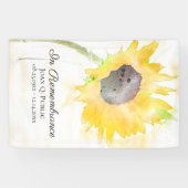 Gelbe Sonnenblume Vase Feier der Lebensbeerdigung Banner (Horizontal)