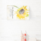 Gelbe Sonnenblume Vase Feier der Lebensbeerdigung Banner (InSitu)