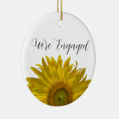 Gelbe Sonnenblume Verlobung Keramikornament (Rechts)