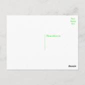 Gelbe Sonnenblume Vielen Dank Grüne Hochzeitsblume Postkarte (Rückseite)