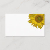 Gelbe Sonnenblume Visitenkarte (Rückseite)