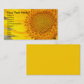 Gelbe Sonnenblume Visitenkarte (Vorne/Hinten)